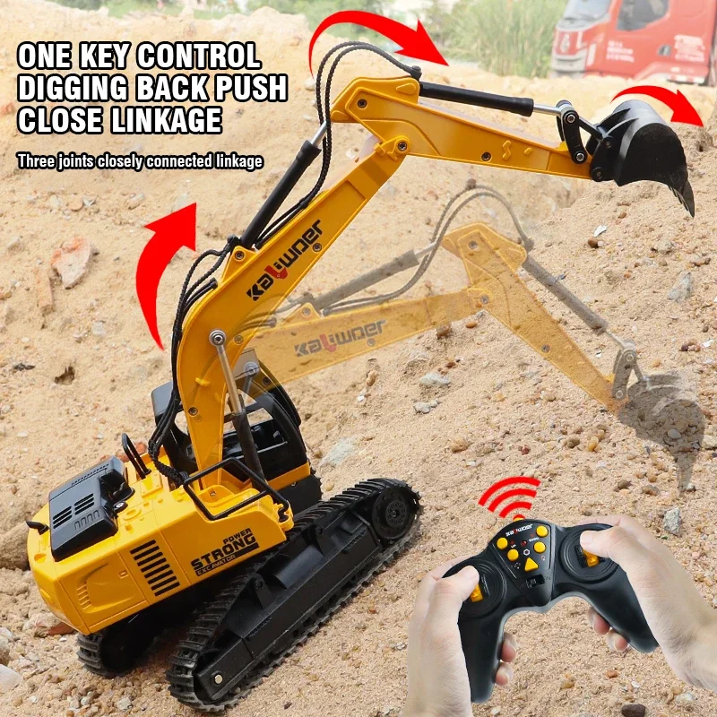 Rc Excavator Hobby - Huina Rc Excavator 1/24 9Ch Zdalnie