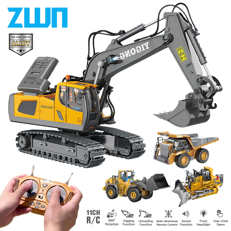 Rc Excavator Hobby - ZWN 2.4G zdalnie sterowana koparka wywrotka